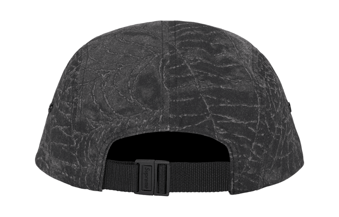 Кепка Supreme x Stone Island Camp Cap Black Grey - изображение 2