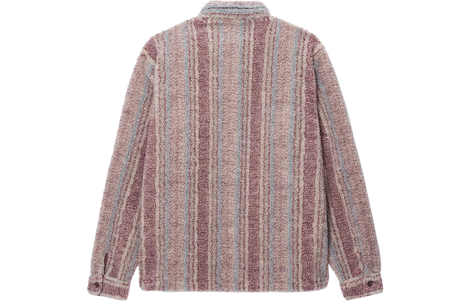 Куртка Stussy FW 23 Stripe Sherpa Shirt - изображение 2