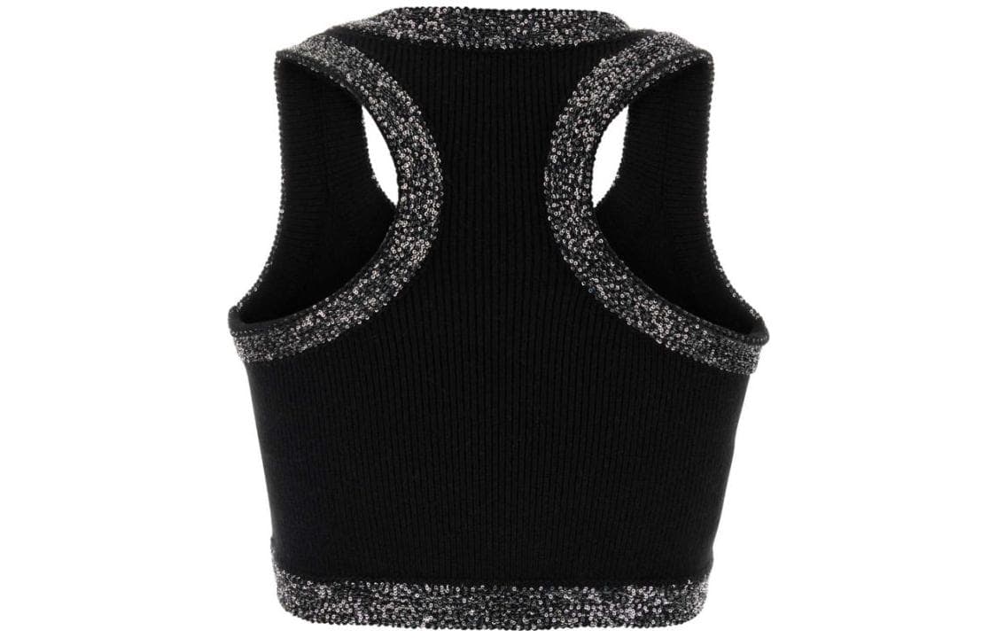Майка Miu Miu Logo Patch Vest Black - изображение 2