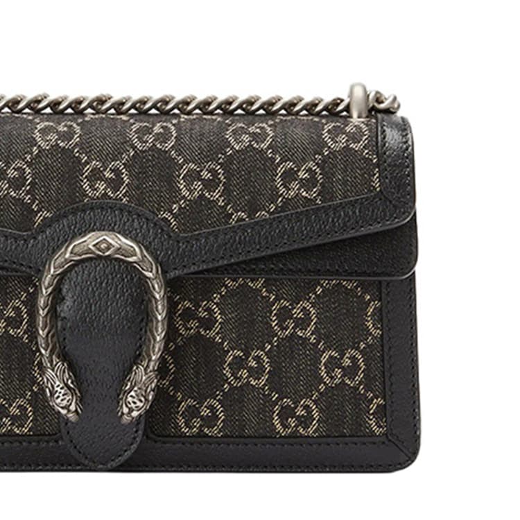Мини-сумка Gucci Dionysus Denim Small Shoulder Bag Black - изображение 8