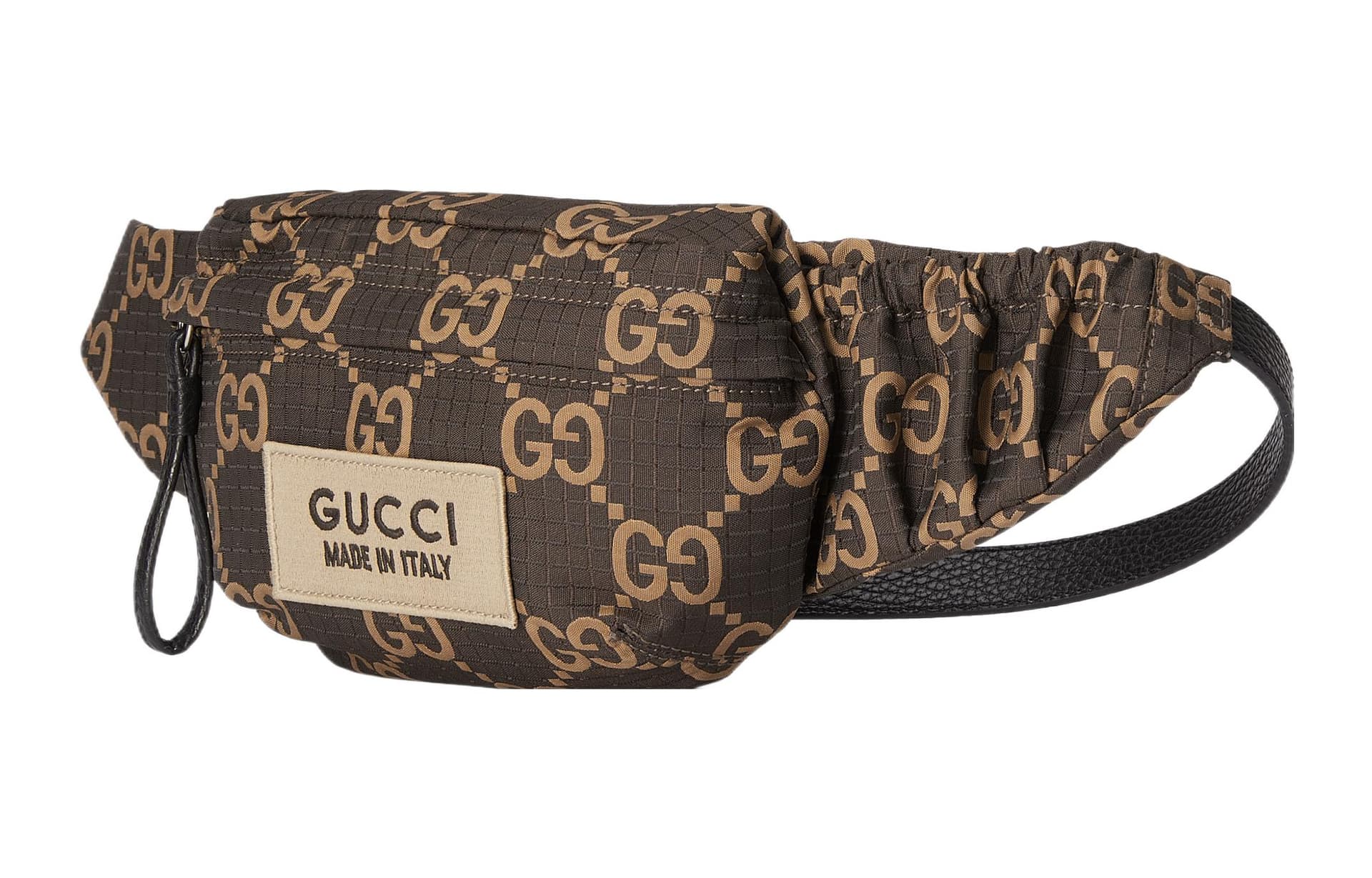 Поясная сумка GUCCI Logo Zip Waist Bag Large Ebony Beige - изображение 2