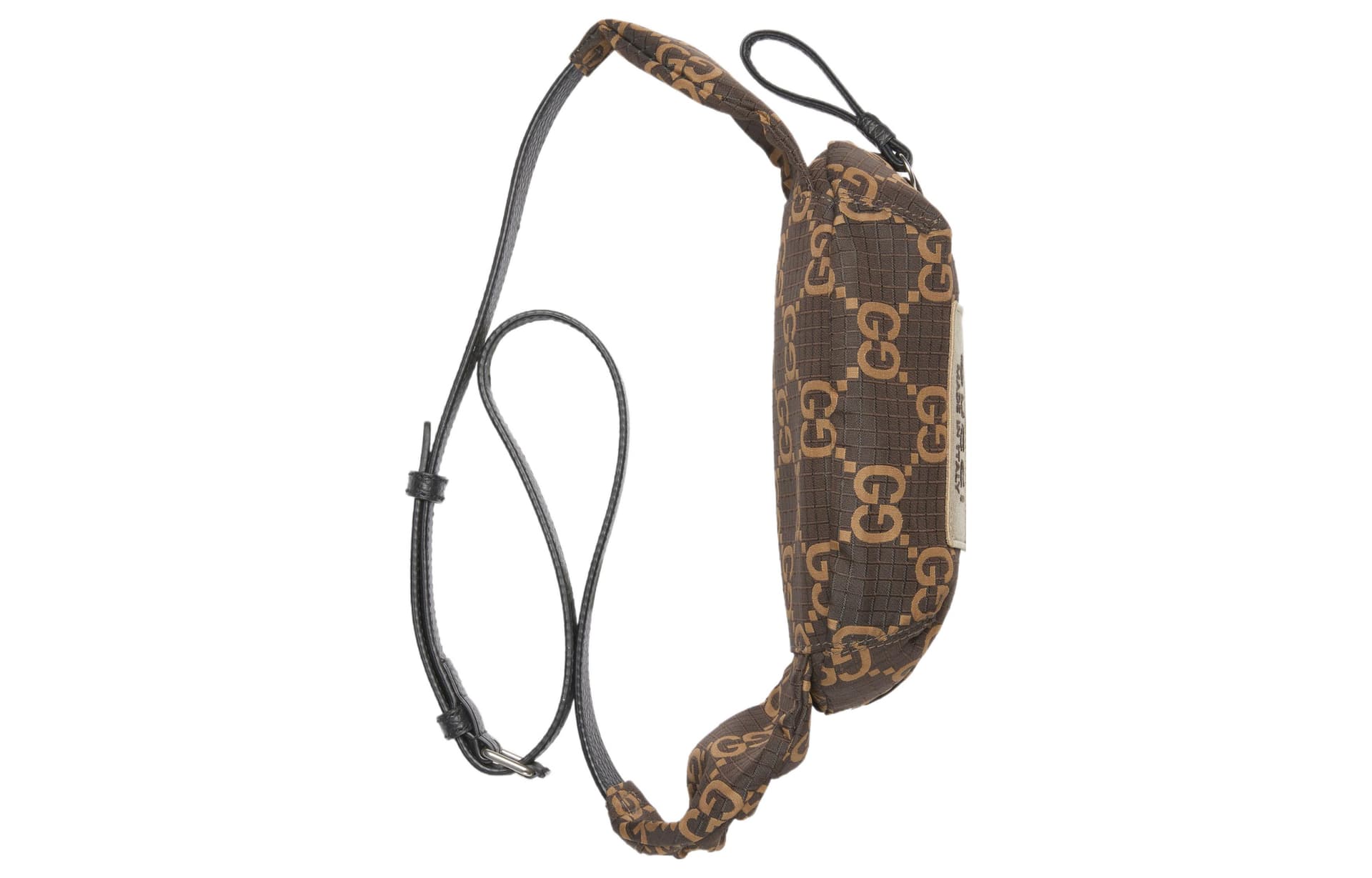 Поясная сумка GUCCI Logo Zip Waist Bag Large Ebony Beige - изображение 6