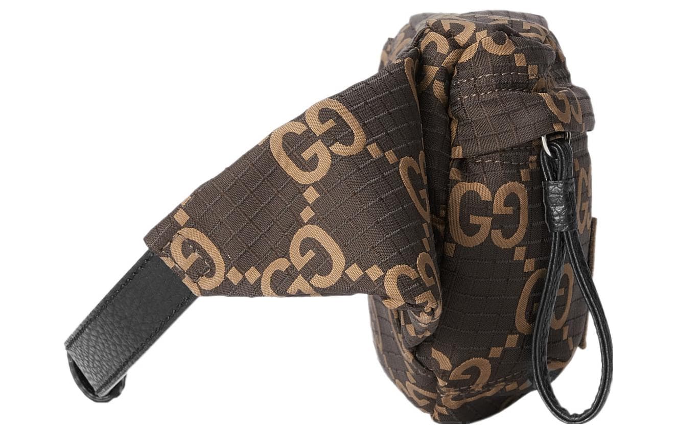 Поясная сумка GUCCI Logo Zip Waist Bag Large Ebony Beige - изображение 3