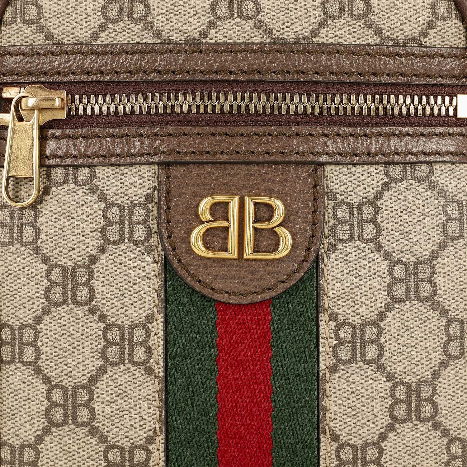 Сумка через плечо Balenciaga x Gucci Camera Bag Beige - изображение 8