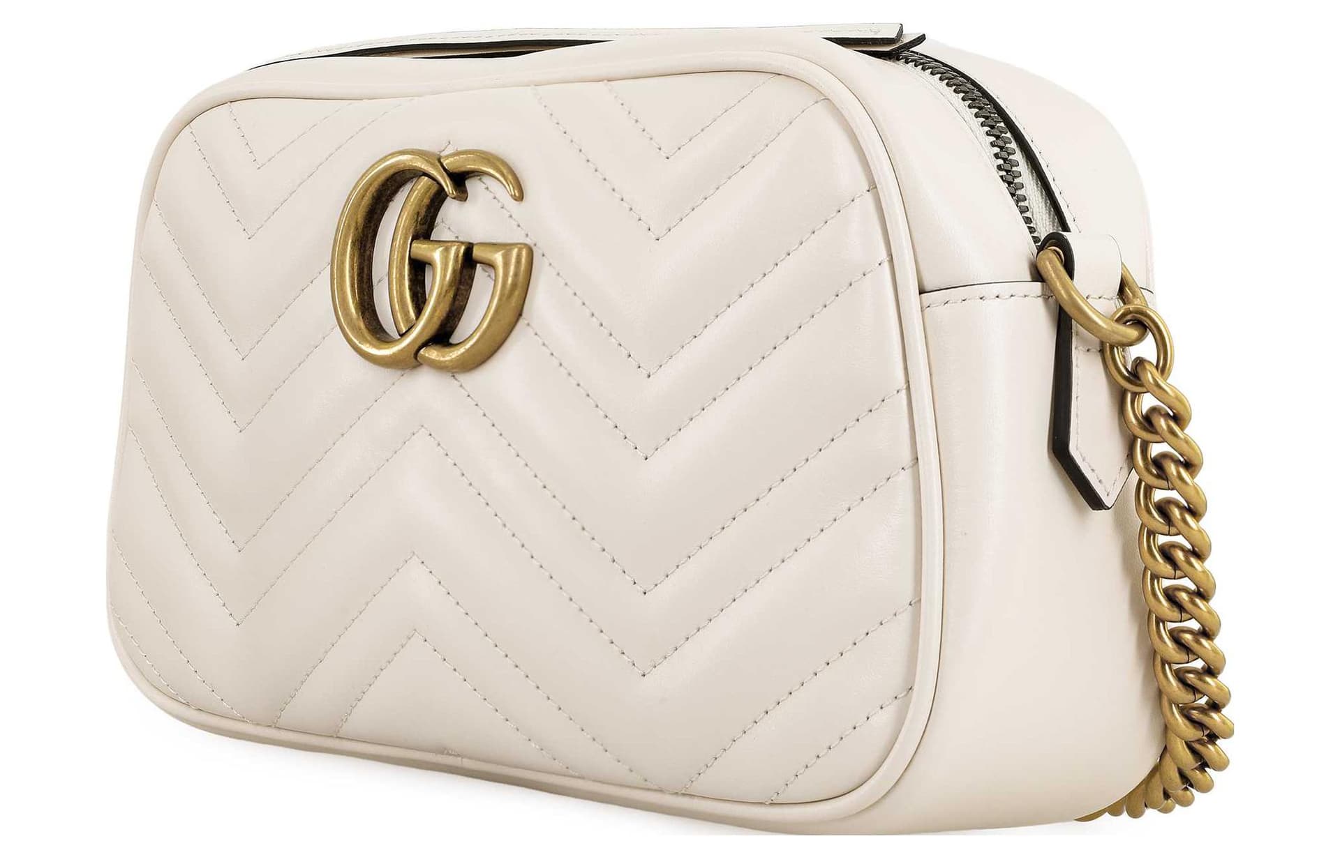Мини-сумка Gucci GG Marmont Camera Bag White - изображение 3