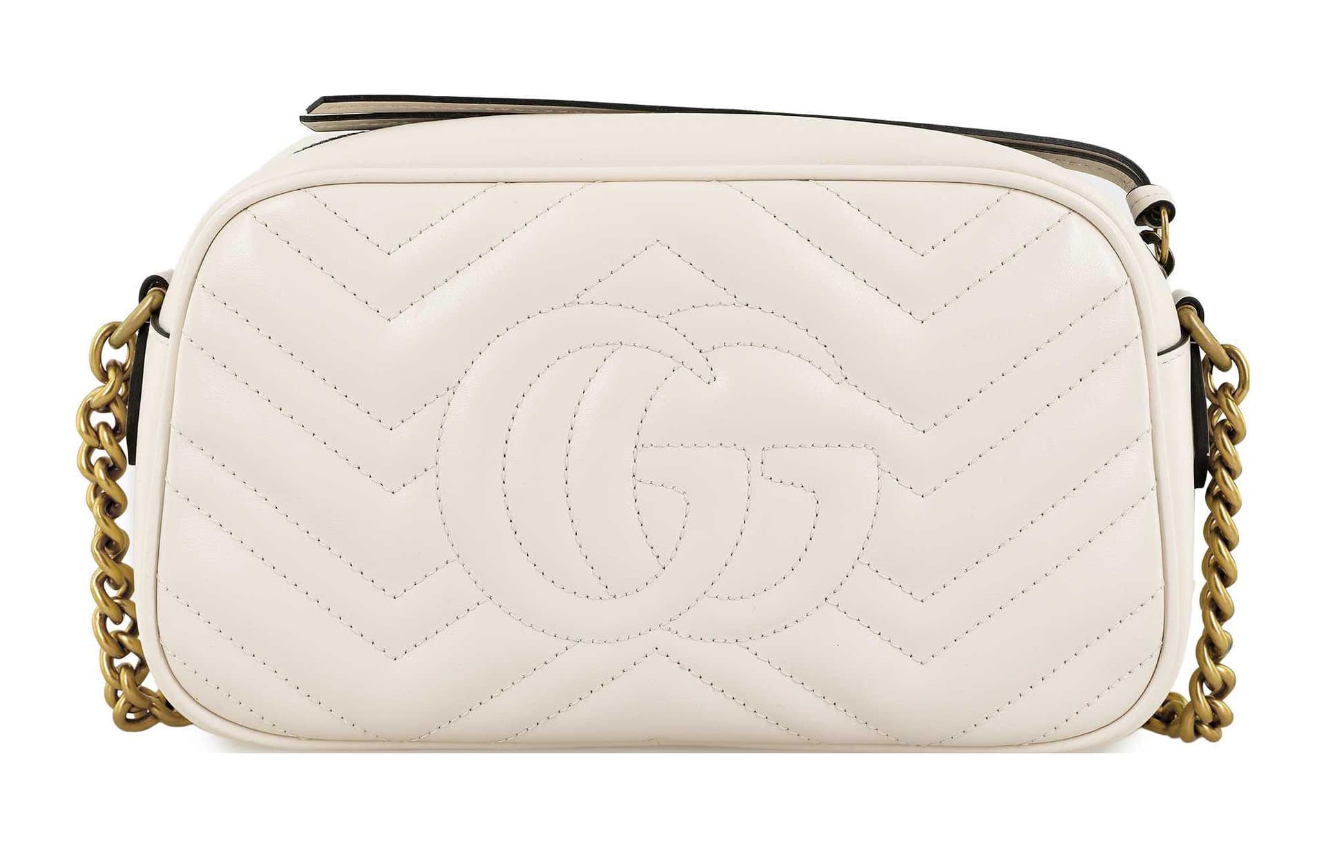 Мини-сумка Gucci GG Marmont Camera Bag White - изображение 6