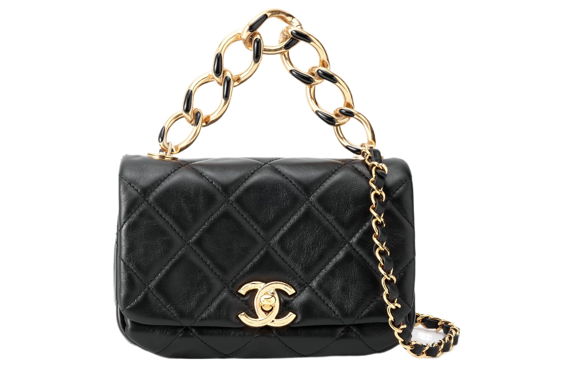 Сумка CHANEL 22A Chain Flap Mini Bag Black - изображение 1