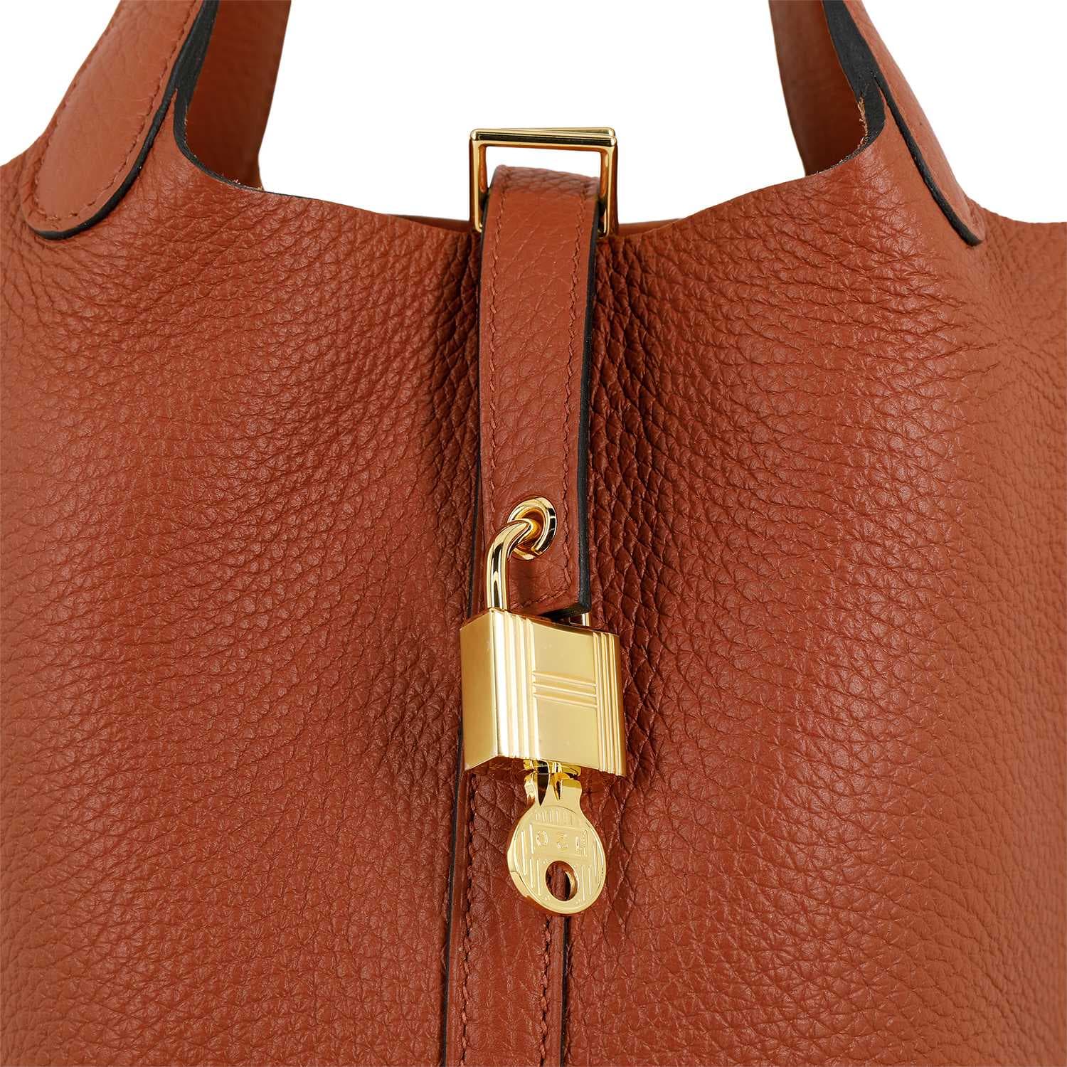 Сумка HERMES Picotin Lock 18 Clemence 6C Cuivre - изображение 7