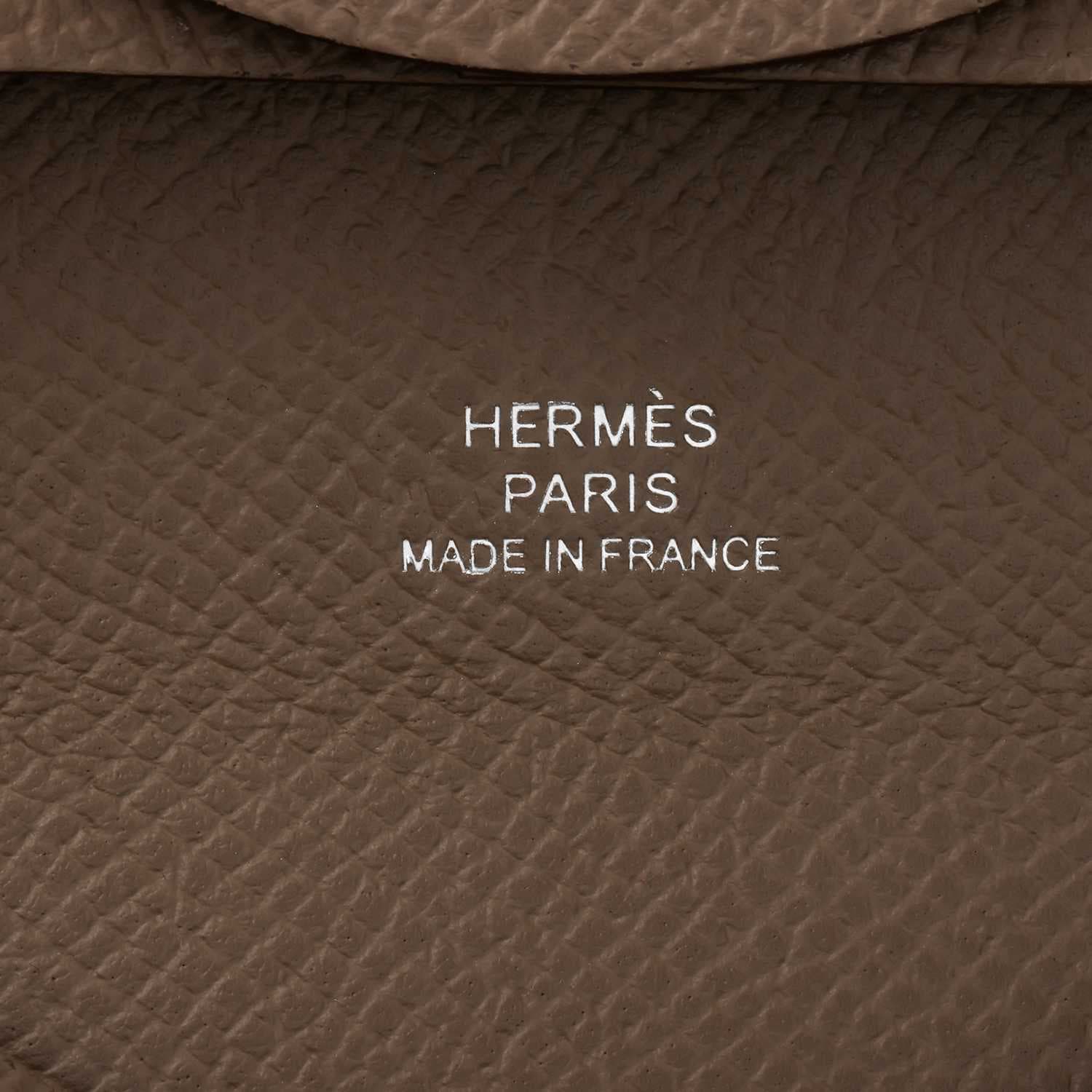 Портмоне HERMES Bastia Epsom 18 Etoupe - изображение 7