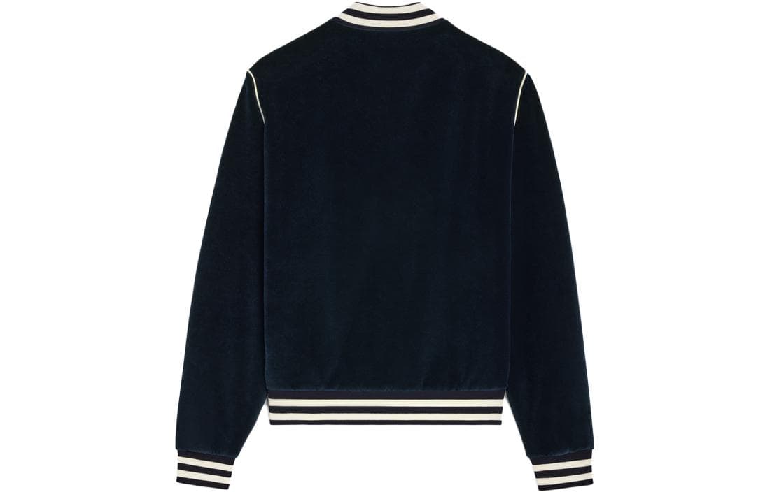 Куртка CELINE FW23 Striped Logo Jacket Navy - изображение 2