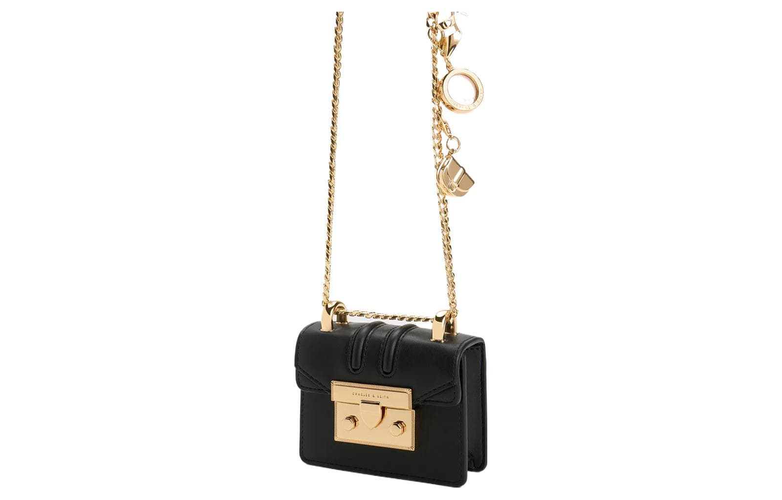 Сумка через плечо Charles & Keith Mini Crossbody Bag Black - изображение 4