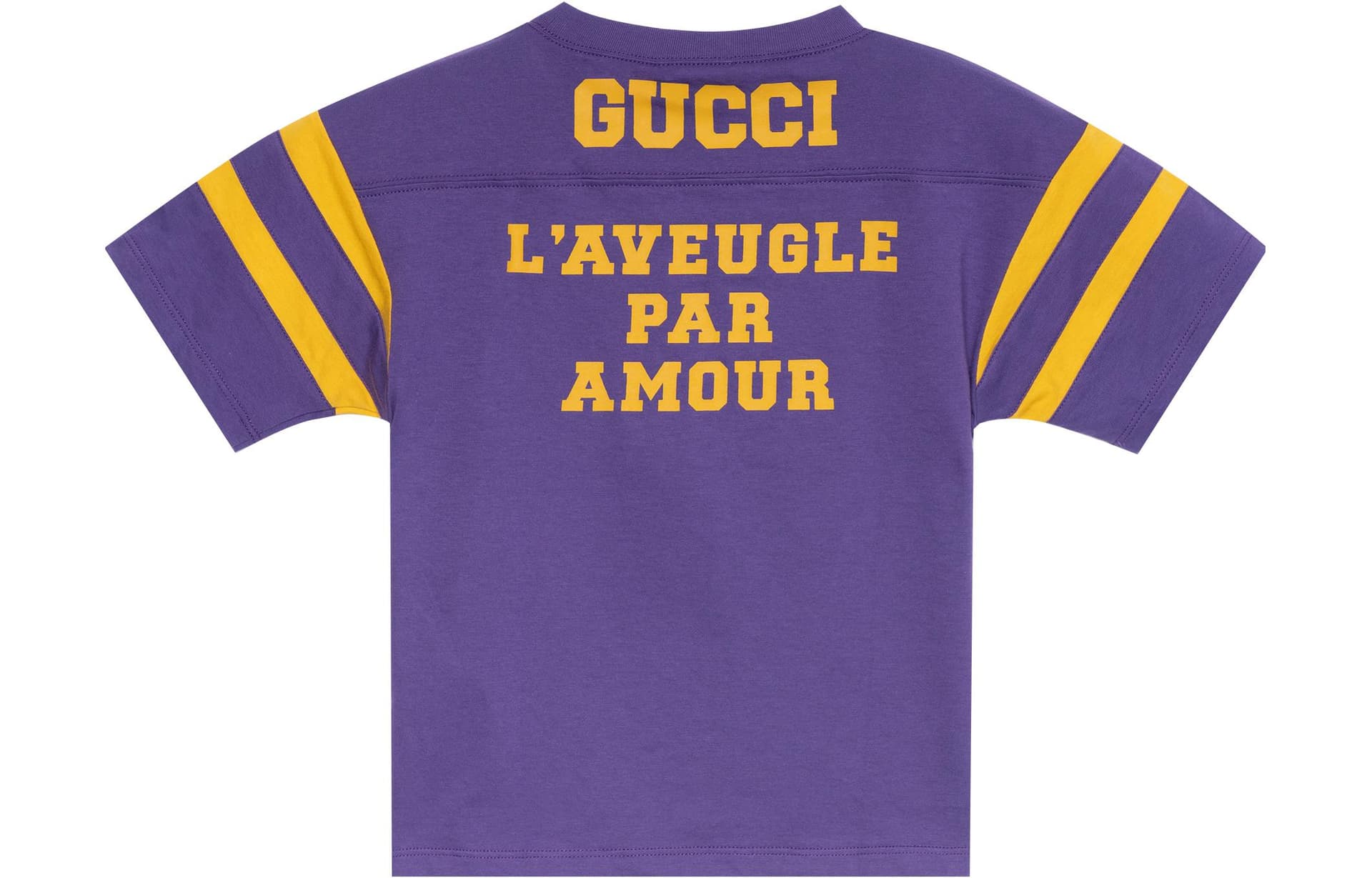 Футболка GUCCI Kids Striped Letter Print T-Shirt Purple - изображение 2