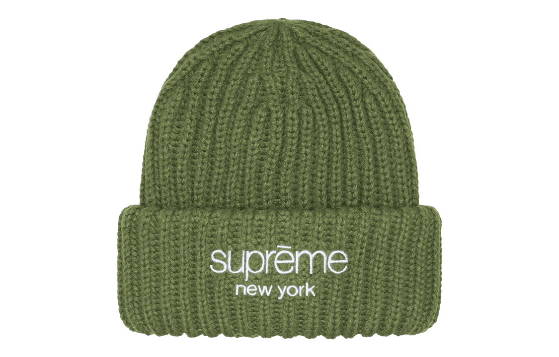 Шапка Supreme FW23 WEEK 15 CLASSIC LOGO CHUNKY RIBBED BEANIE - изображение 1