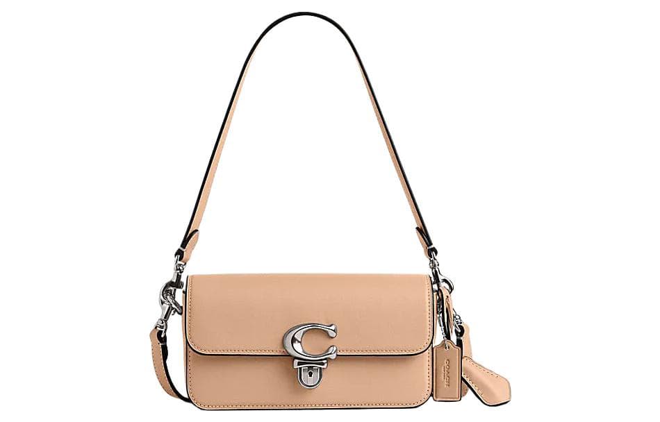 Мини-сумка Coach Studio Silver Logo Flap Bag Small Nude - изображение 1