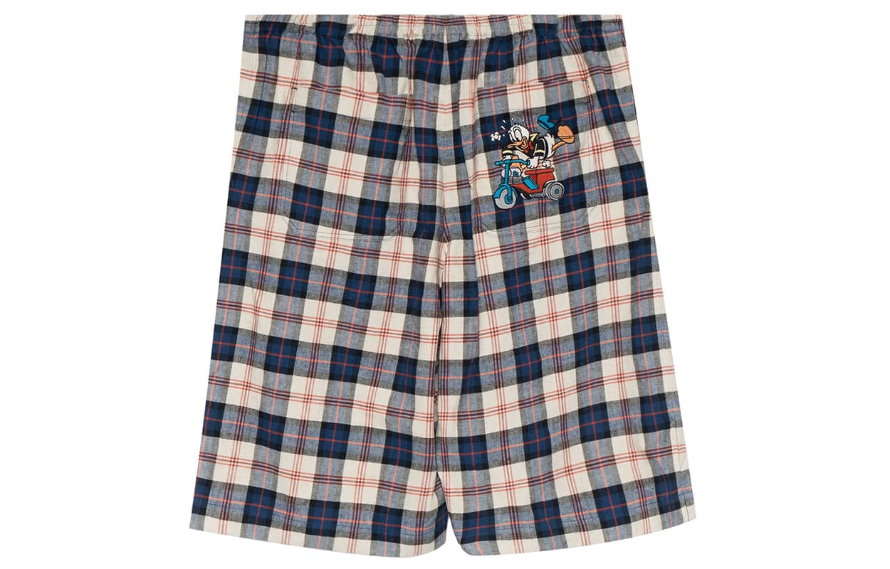 Шорты GUCCI Checkered Donald Duck Shorts - изображение 2