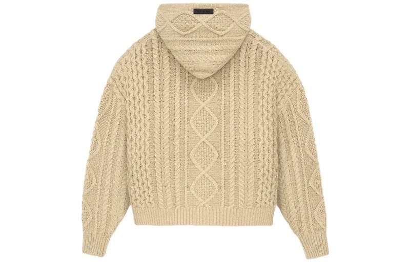 Кофта Fear of God Essentials FW23 Cable Knit Hoodie Gold Heather - изображение 2