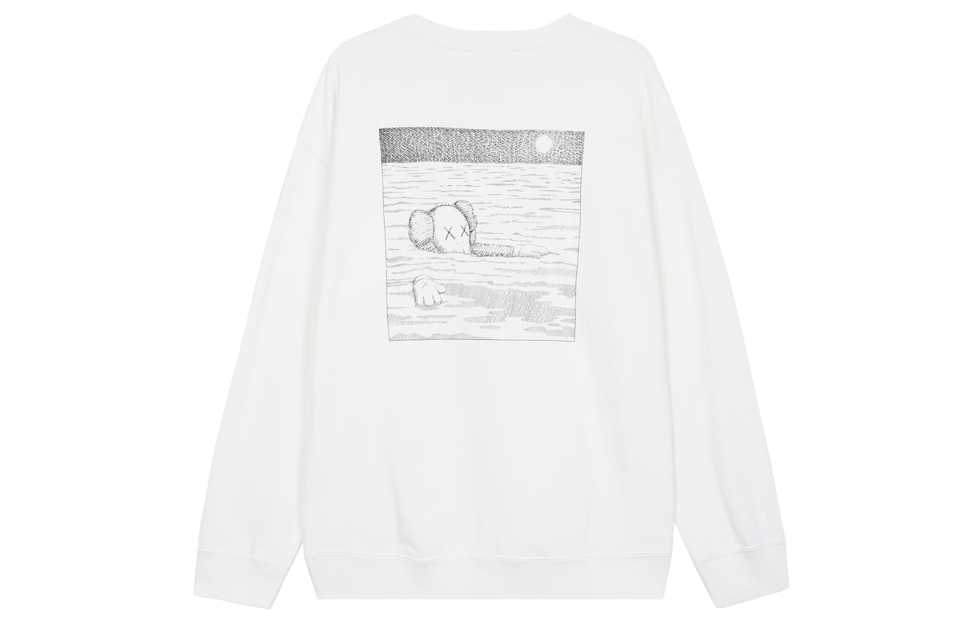 UNIQLO x Kaws SS23 Crewneck Sweater White - изображение 2