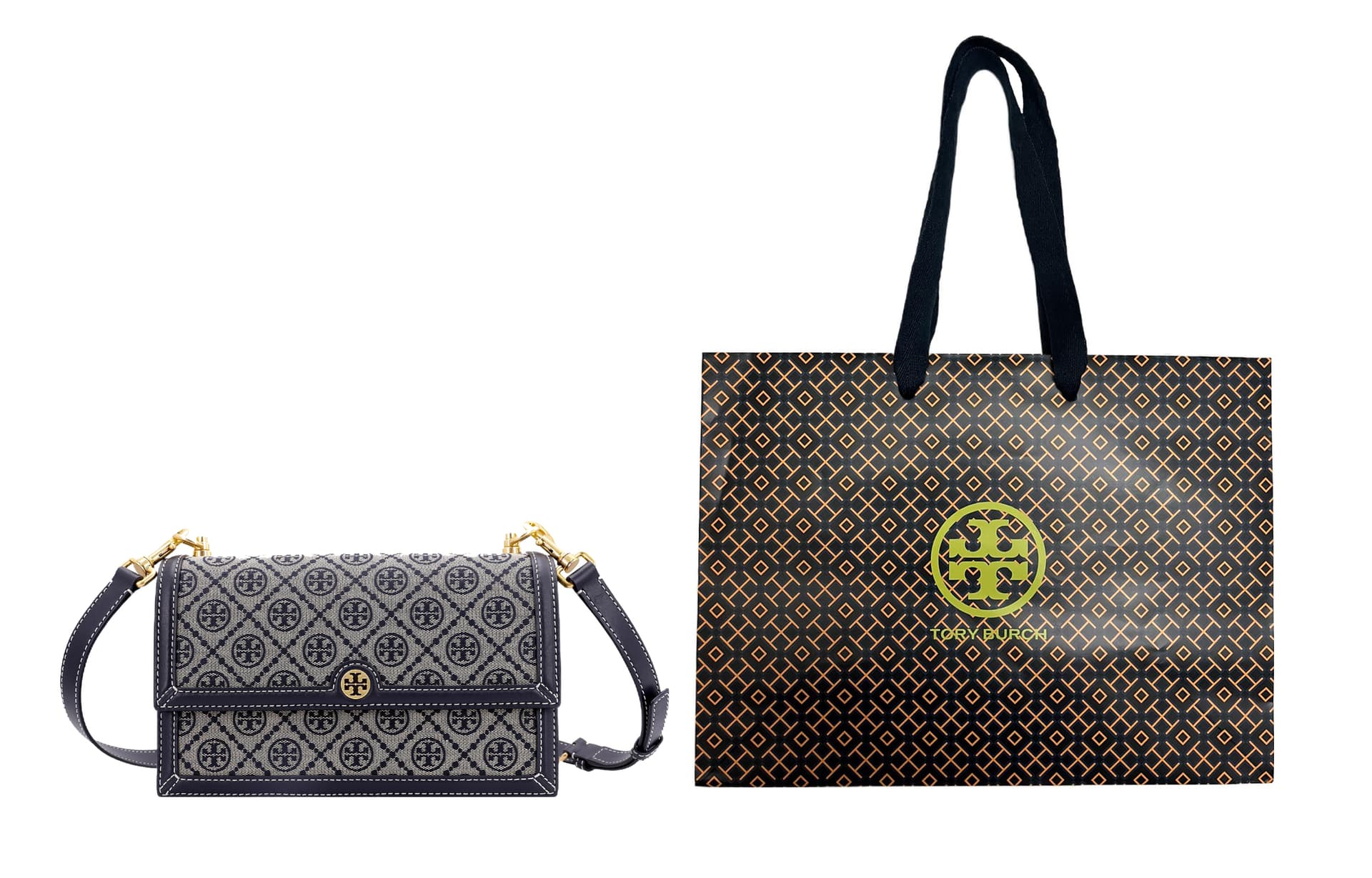 Сумка через плечо Tory Burch T Monogram Navy - изображение 1