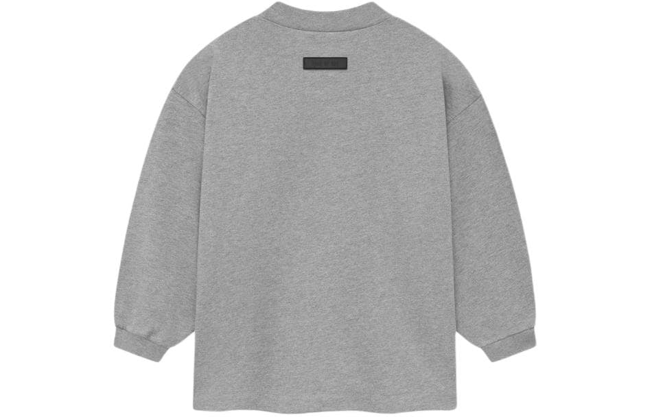 Футболка Fear of God Essentials SS24 Kids LS Tee logoT DARK HEATHER OATMEAL - изображение 2
