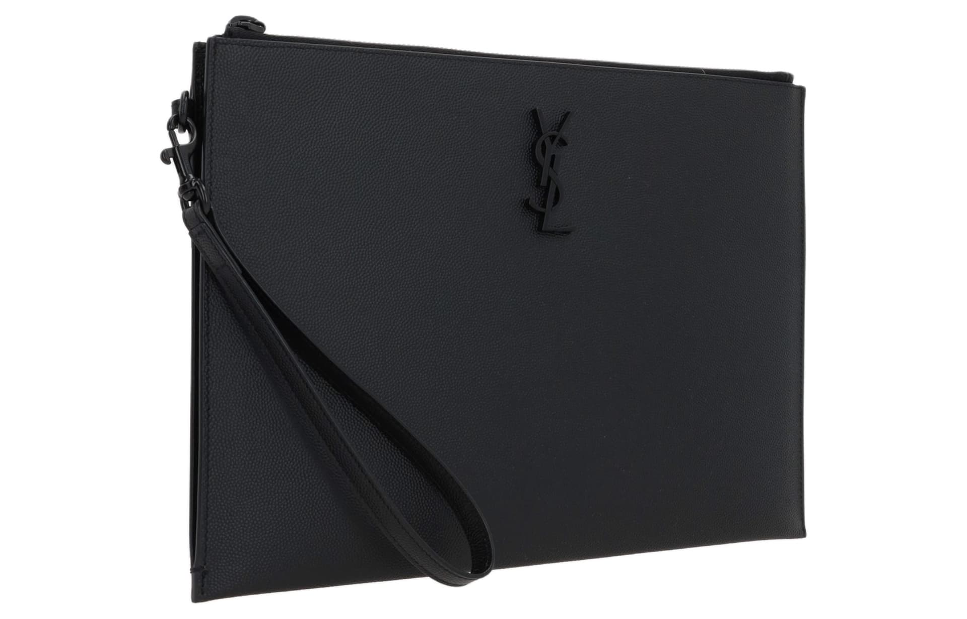 Сумка Saint Laurent Zip Grain Leather Clutch Black - изображение 5