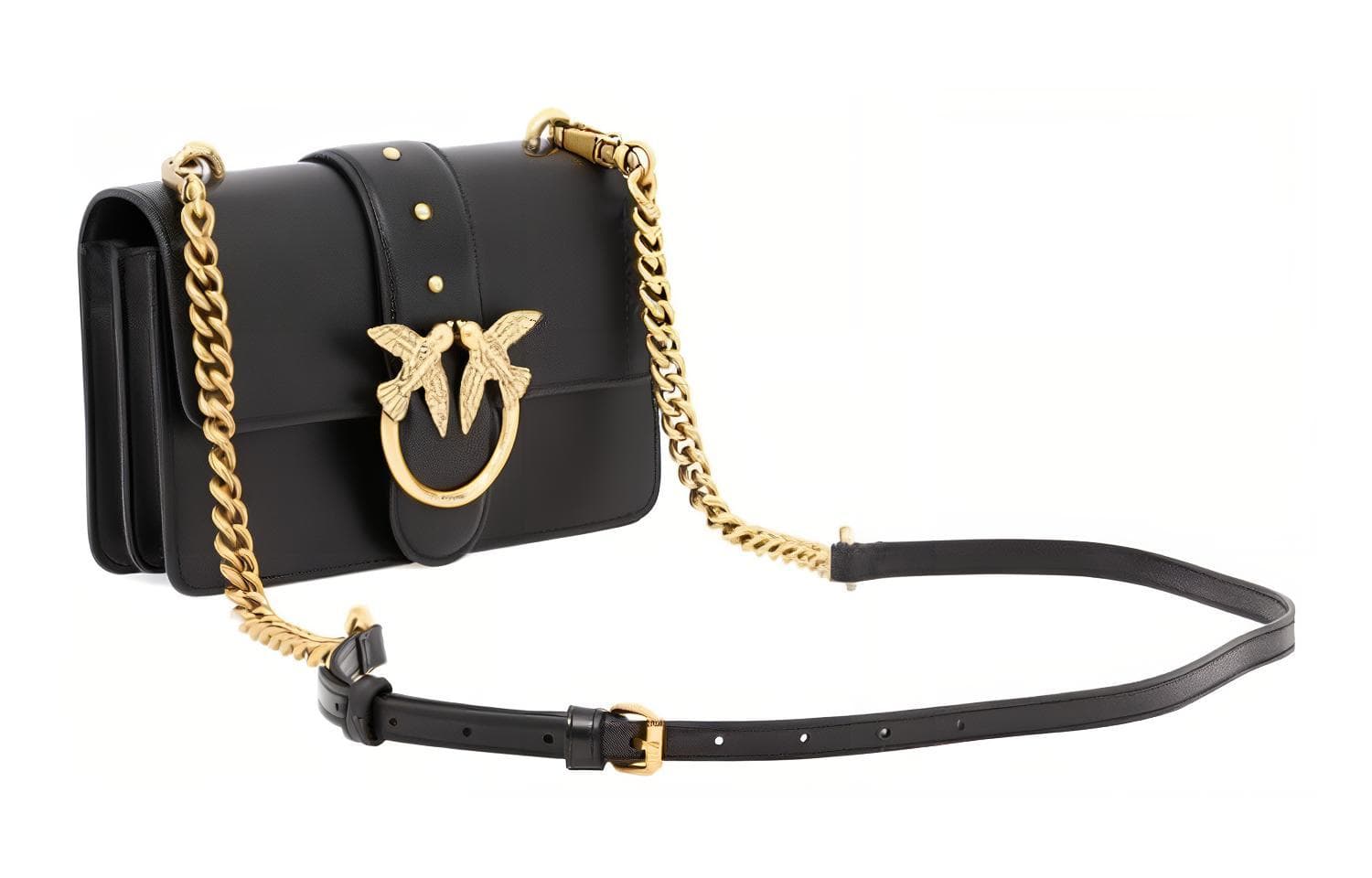Мини-сумка PINKO Classic Bird Buckle Chain Shoulder Bag Black - изображение 3