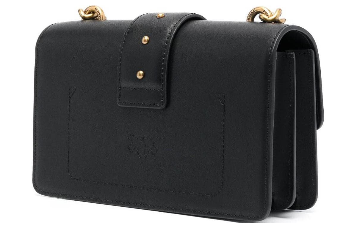 Мини-сумка PINKO Classic Bird Buckle Chain Shoulder Bag Black - изображение 5