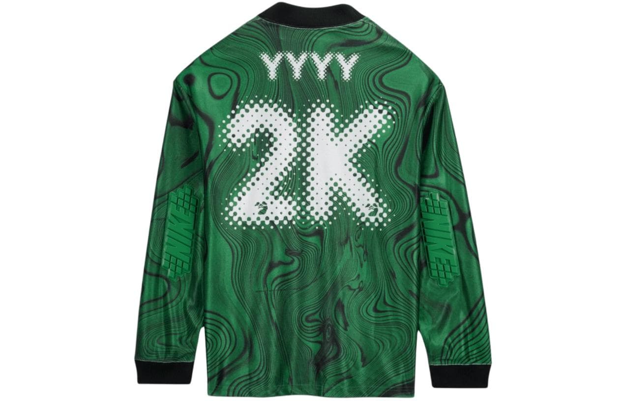 Nike x Off-White FW23 Long Sleeve Soccer Jersey Green - изображение 2