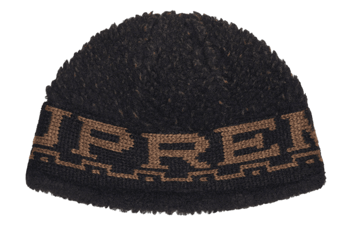 Шапка Supreme FW23 WEEK 18 SHERPA LOGO BEANIE - - изображение 1