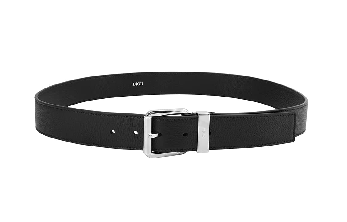 Ремень DIOR Leather Belt Black 3.5cm - изображение 2