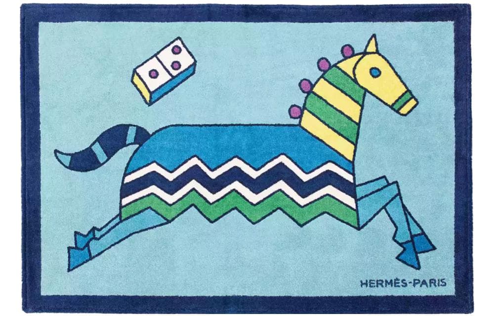 HERMES 100% хлопок полотенце ультрамарин синий - изображение 2