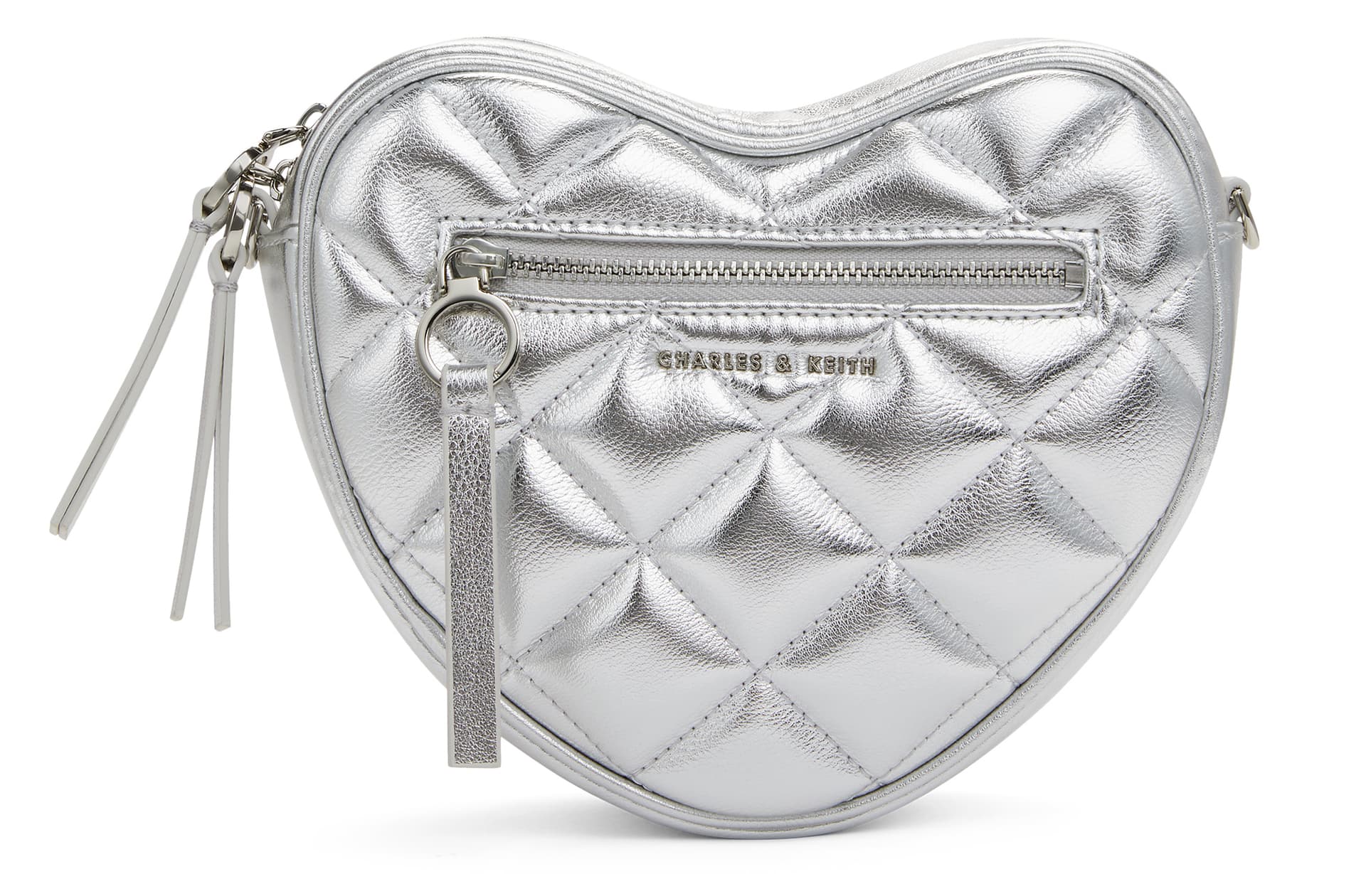 Сумка через плечо CHARLES&KEITH Heart Quilted Chain Bag Small - изображение 1