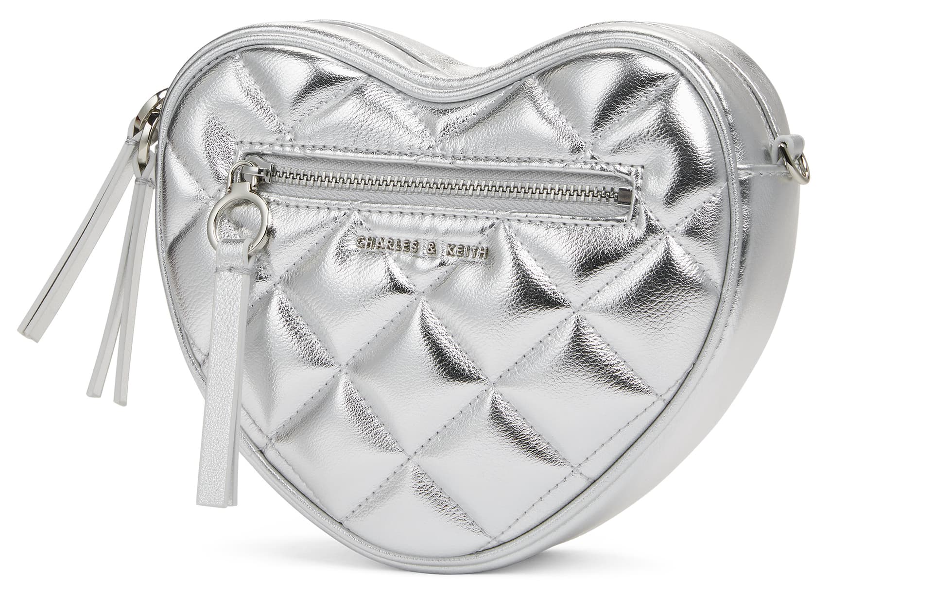 Сумка через плечо CHARLES&KEITH Heart Quilted Chain Bag Small - изображение 2