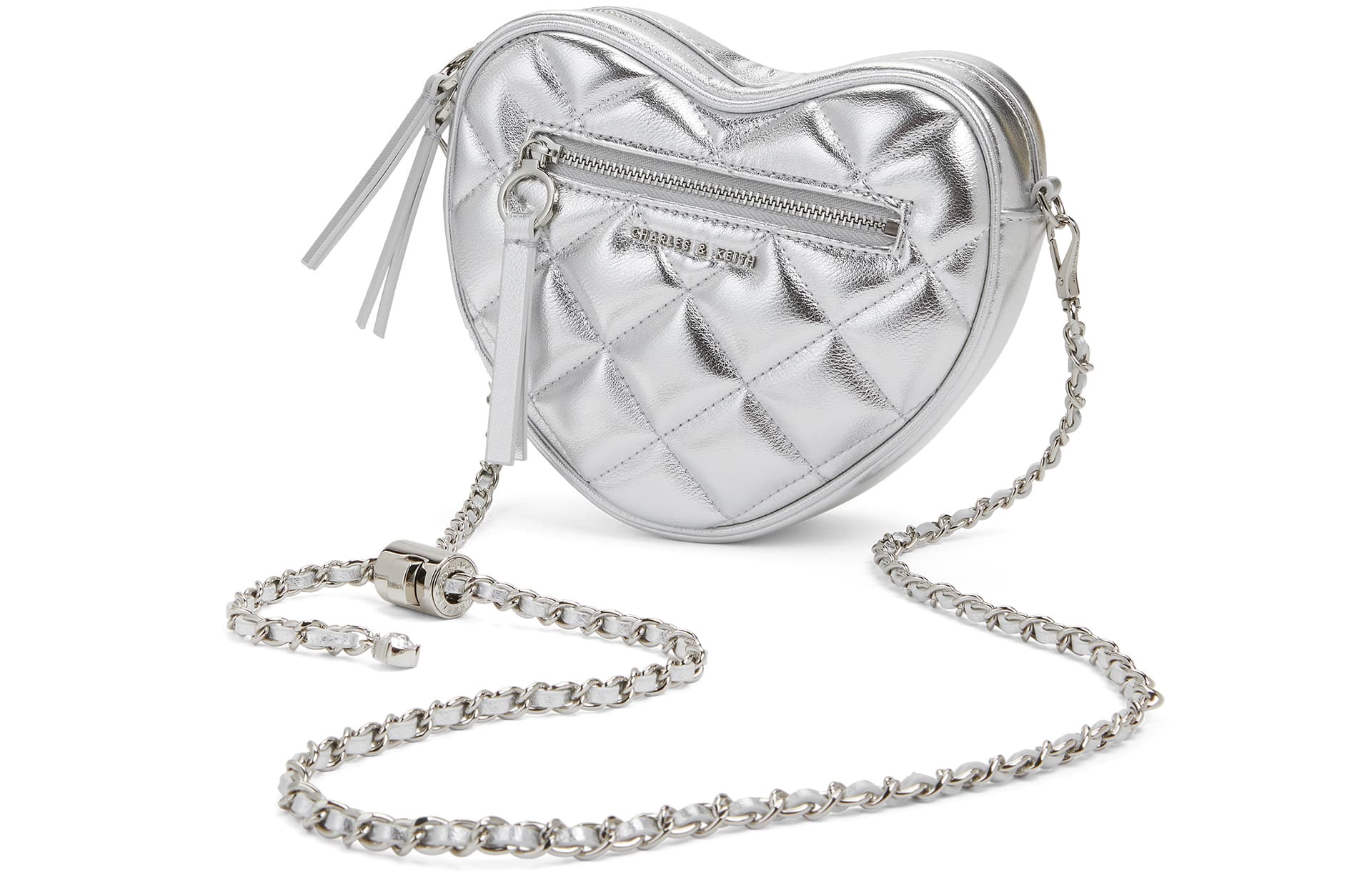Сумка через плечо CHARLES&KEITH Heart Quilted Chain Bag Small - изображение 3
