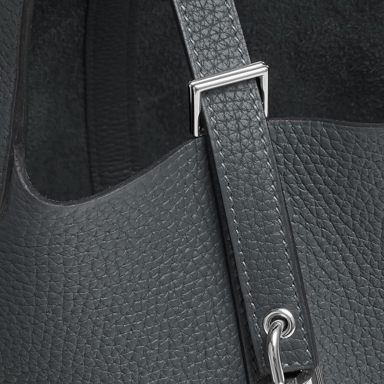 Сумка HERMES Picotin Lock 18 Clemence H0 Gris Misty - изображение 4