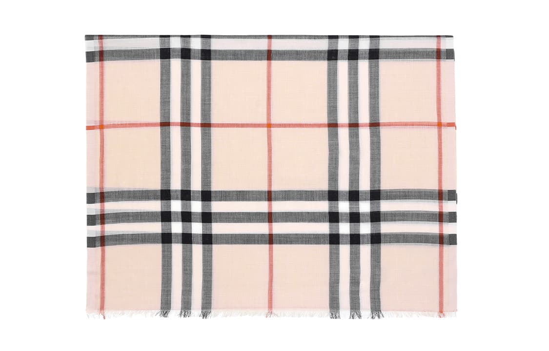 Шарф Burberry Classic Check Wool Scarf Stone - изображение 3
