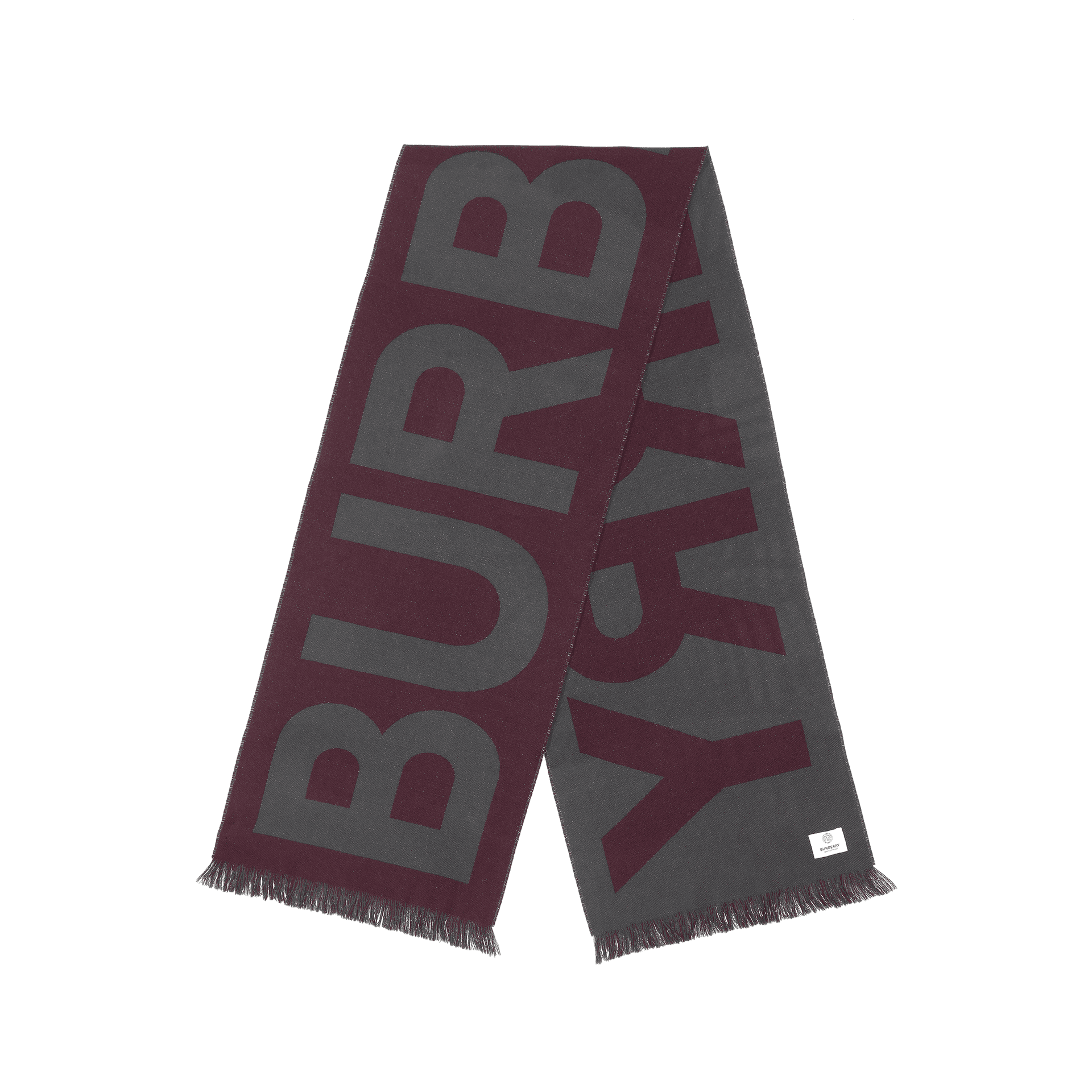 Шарф Burberry MaroonGrey - изображение 2