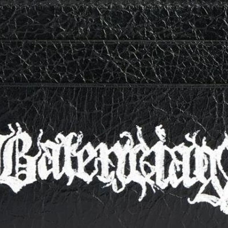 Картхолдер Balenciaga DIY Metal Art Lambskin Card Holder Black White - изображение 7