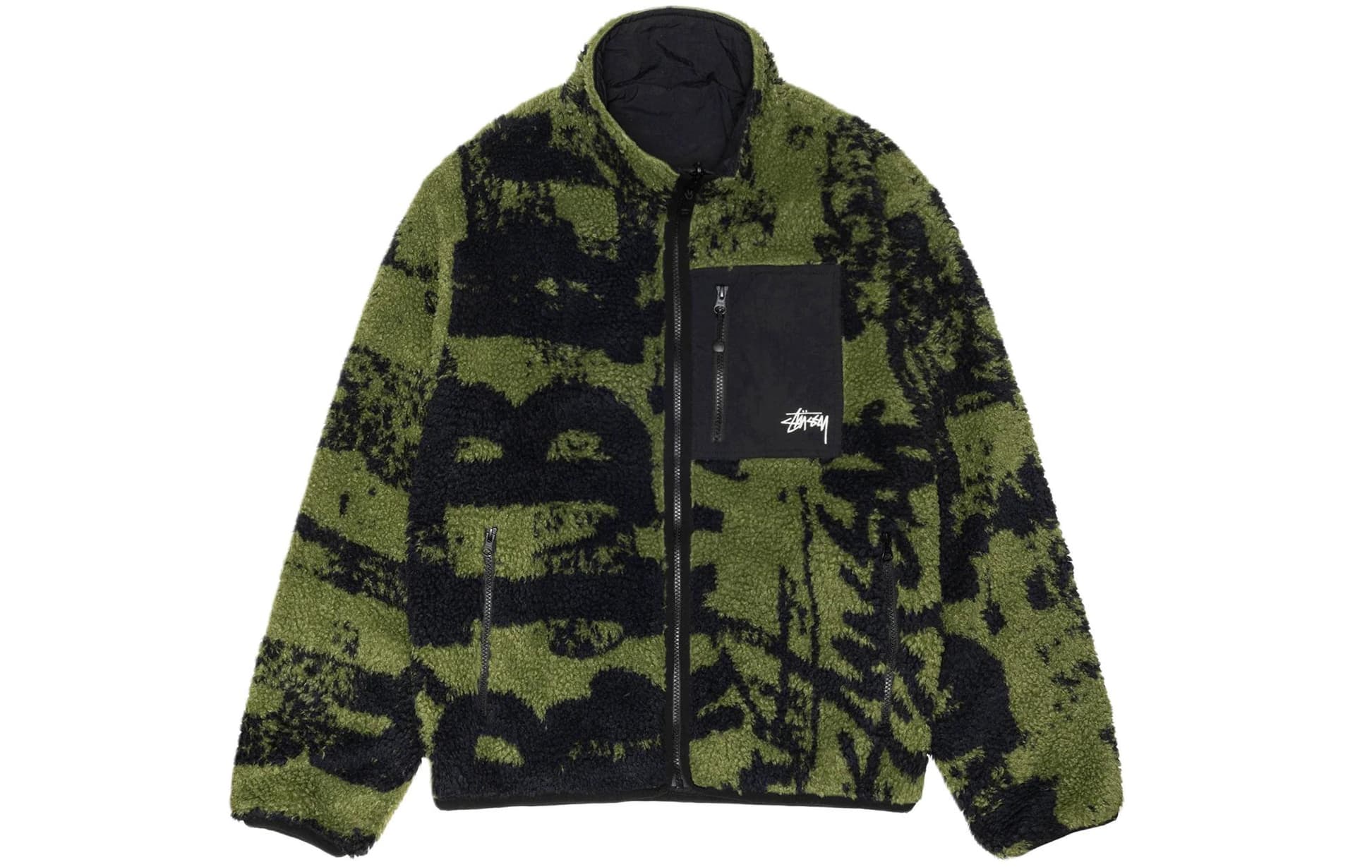 Куртка Stussy FW23 Sherpa Reversible Jacket - изображение 3