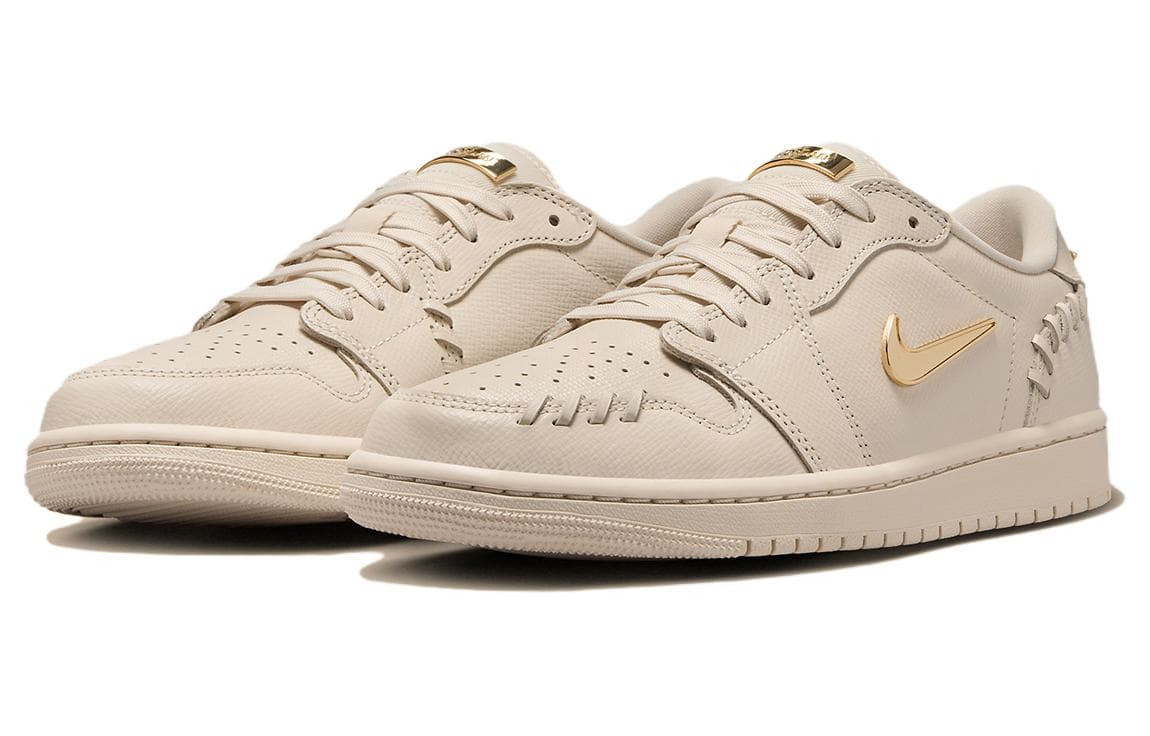 Ретро баскетбольные кроссовки Jordan Air Jordan 1 Low Grey Gold - изображение 3