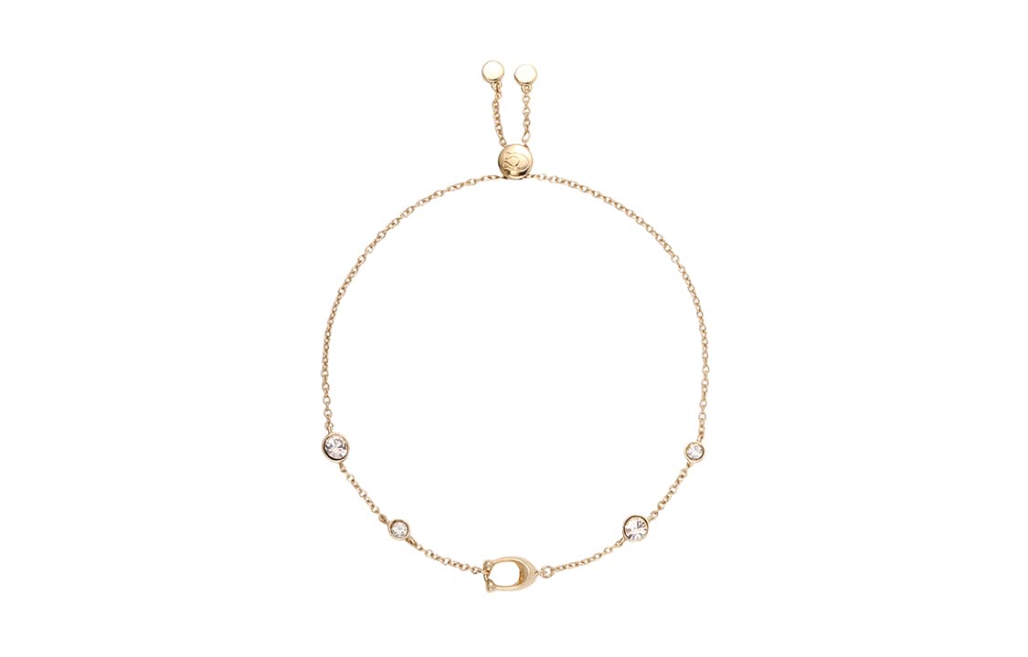 Браслет COACH Fine Jewelry Letter Zircon Gold Bracelet - изображение 1