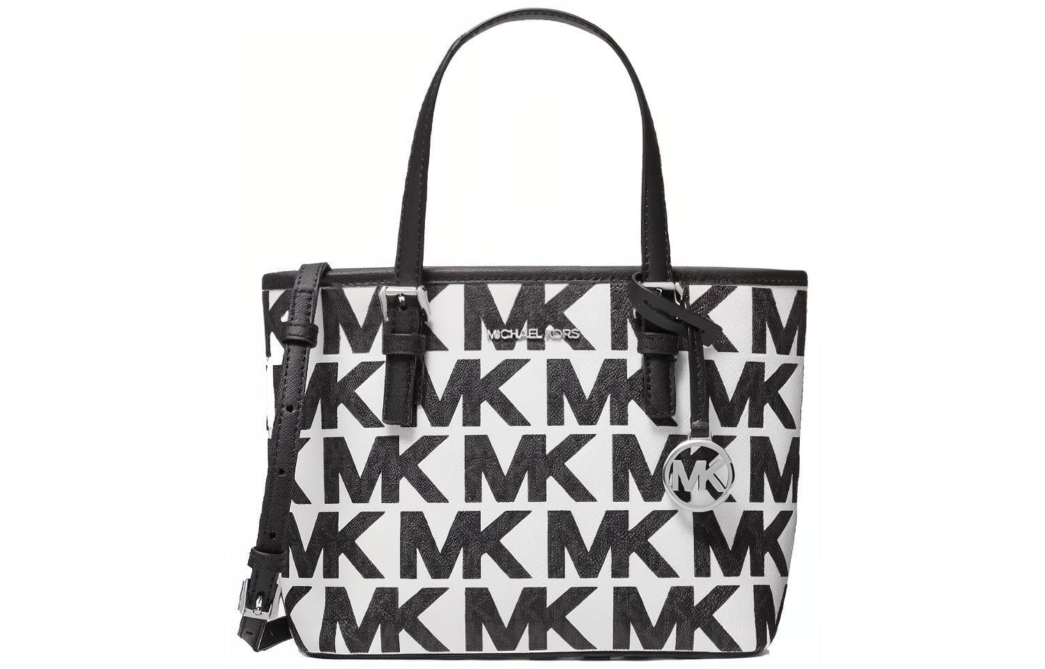 Сумка Michael Kors Jet Set Mini Tote Black White - изображение 1