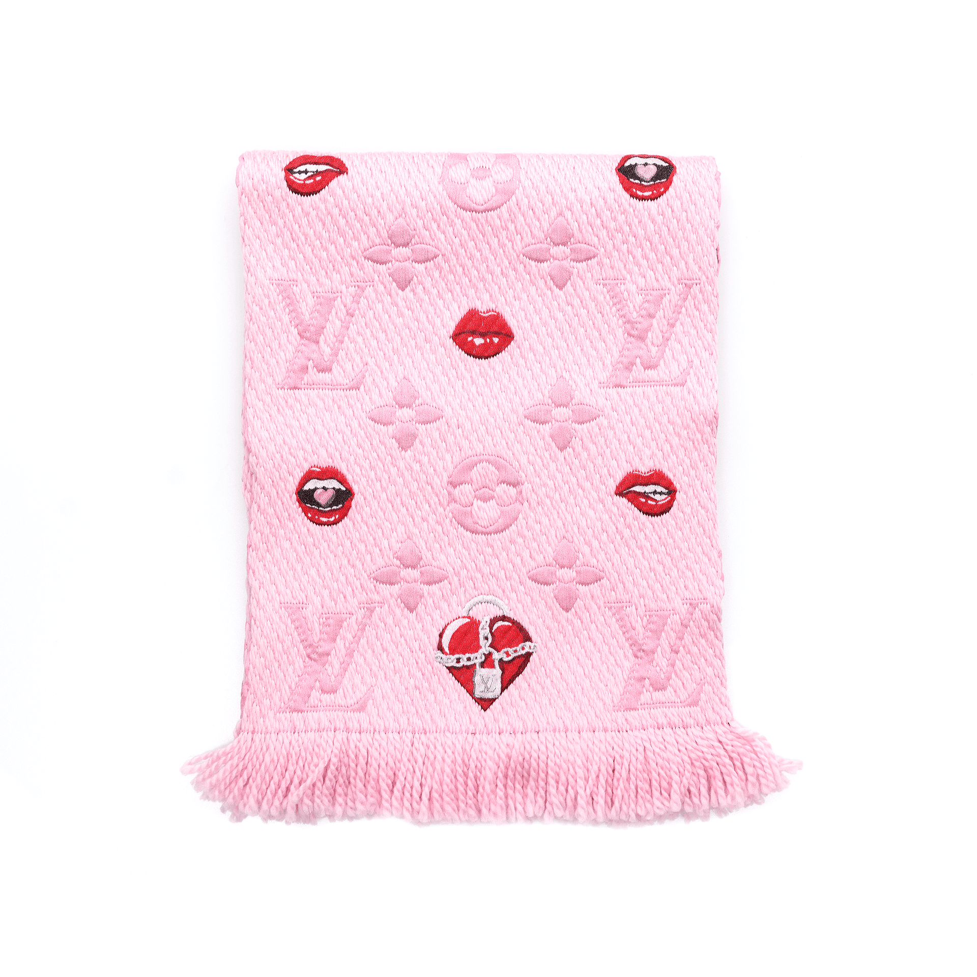 Шарф Louis Vuitton Logomania Lucky Monogram Scarf Pink - изображение 2