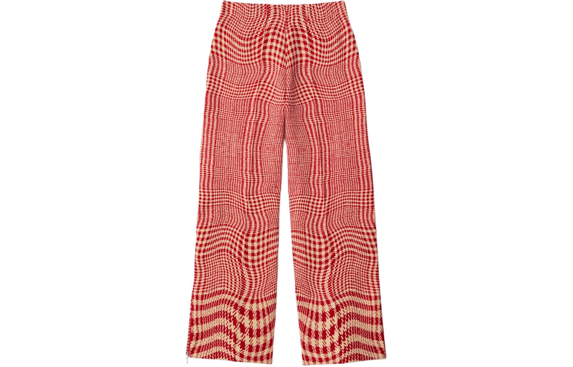 Штаны Burberry Warped Houndstooth Nylon Blend Track Pants - изображение 2
