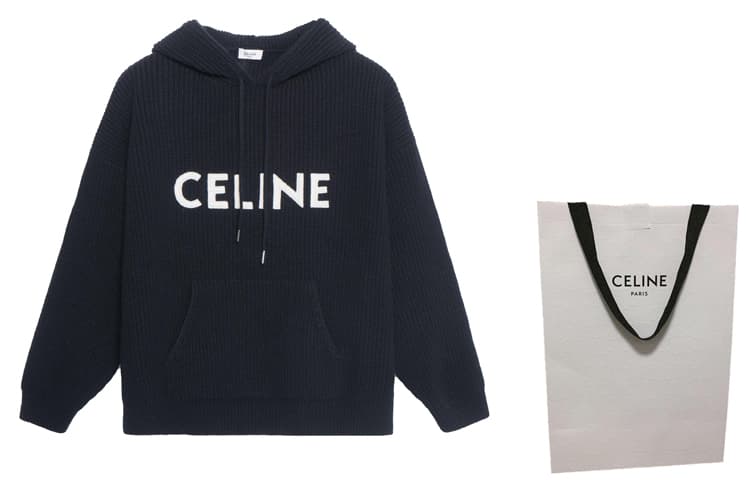 Худи Celine Logo Print Hoodie Black - изображение 3