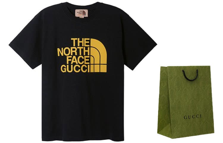Футболка Gucci x The North Face Black Logo T-Shirt - изображение 3