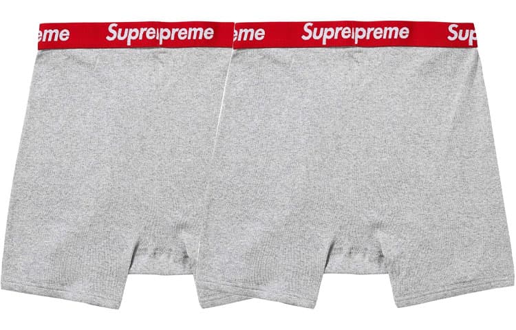 Трусы Supreme x Hanes Boxer Briefs 2 Pack Grey - изображение 2