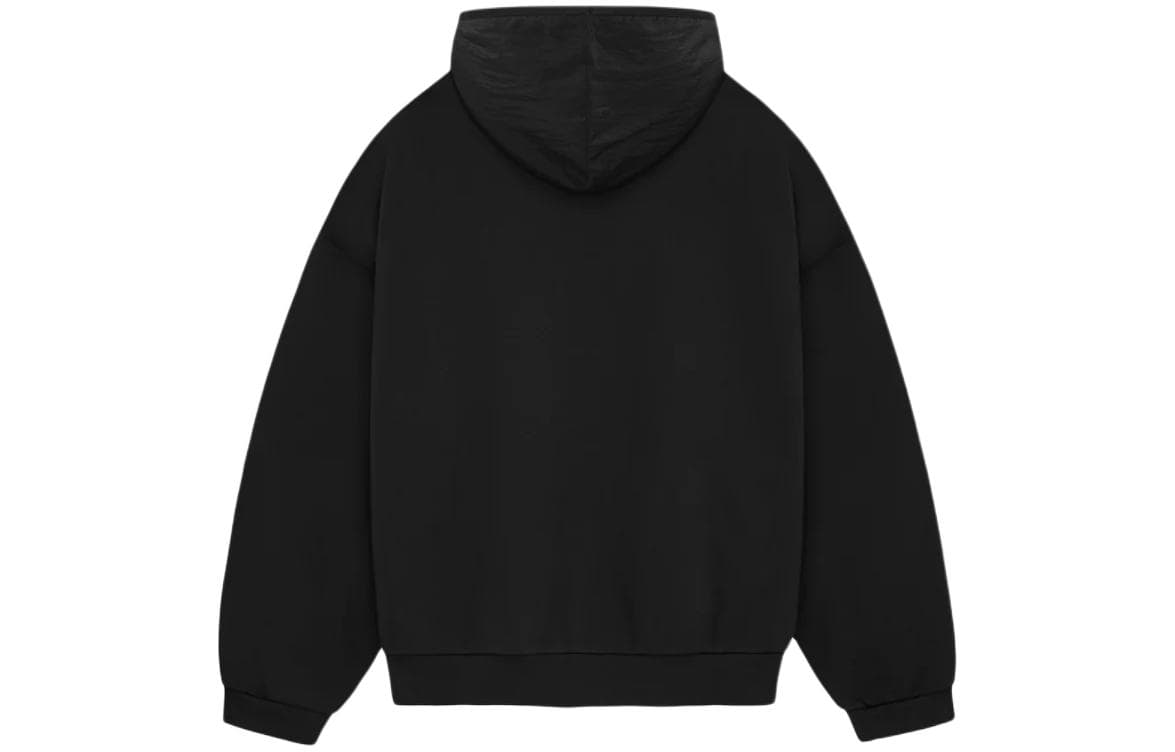 Худи Fear of God Essentials SS24 drop2 Nylon Fleece Hoodie JET BLACK - изображение 2