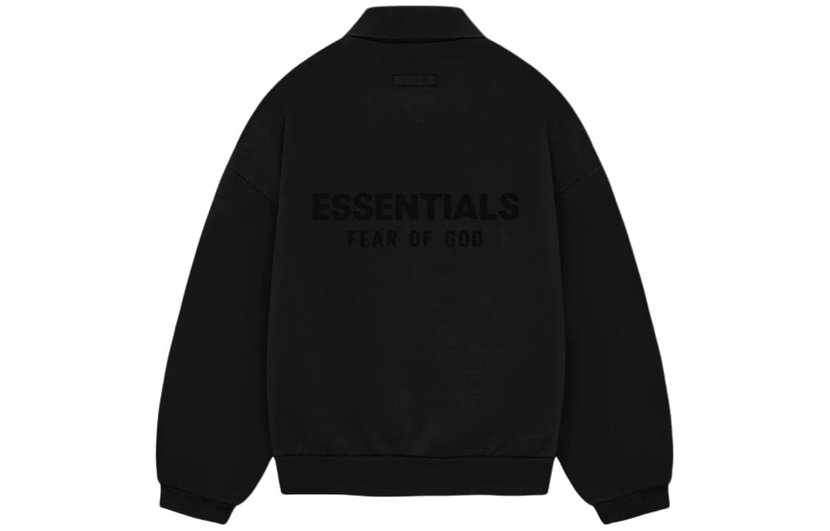 Кофта Fear of God Essentials SS24 drop2 Longsleeve Polo Polo Jet Black - изображение 2