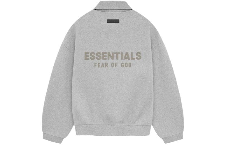 Кофта Fear of God Essentials SS24 drop2 Longsleeve Polo Polo Light Heather Grey - изображение 2