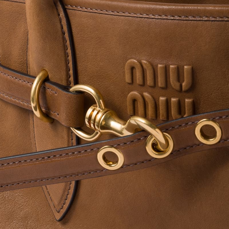 Сумка Miu Miu Napa Leather Shoulder Bag Oak - изображение 5